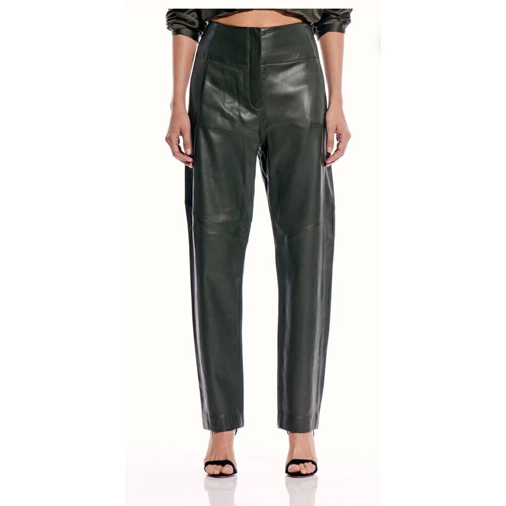 THE SEI Beige lambskin trousers, NWOT, Sz. 2
